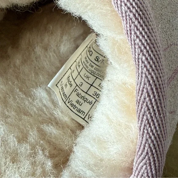 UGG Pink Plush Slip-On Women's Slippers with Star Print 36(US4) - Picture 3 of 8